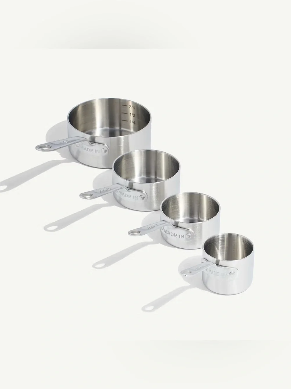 NWT Made In Stainless Steel Measuring Cup Set